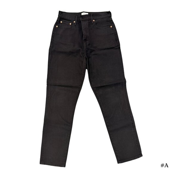 Pistola Jeans Women 28 Black Straight Leg - Picture 1 of 4